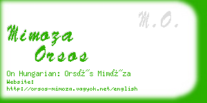 mimoza orsos business card